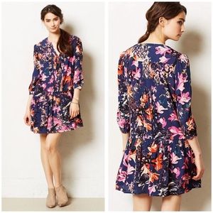 Anthropologie Maeve floral tunic dress